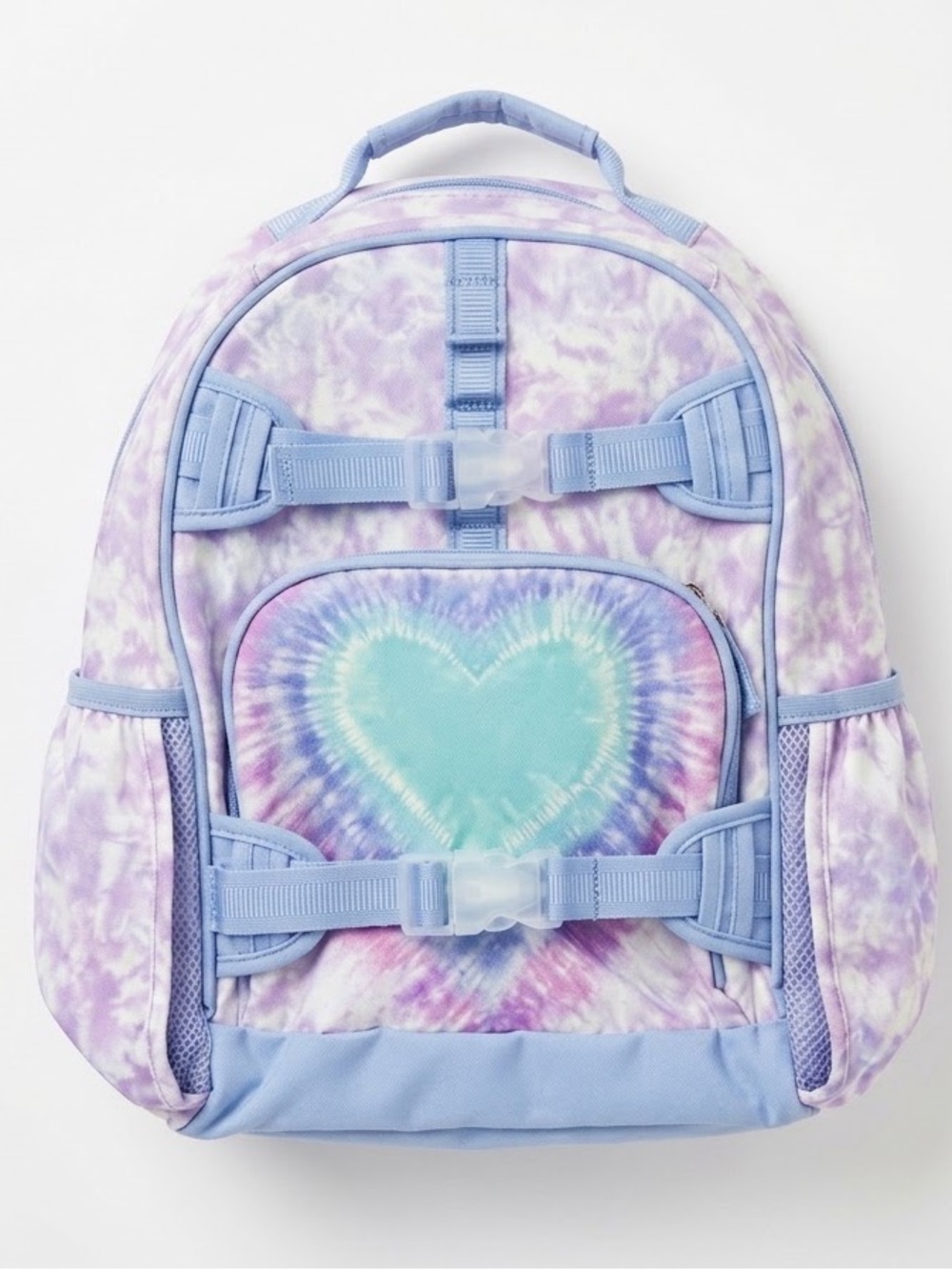 Pottery Barn Kids Lavender Tie-Dye Heart Backpack - Size Large Back To School